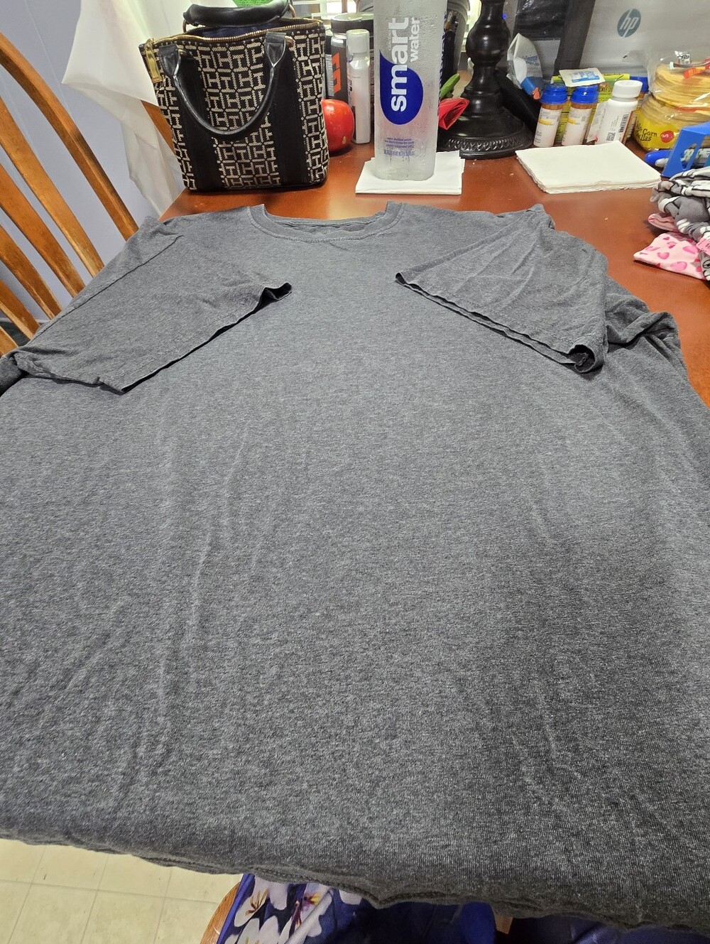 Men's Casual Crew Neck T-Shirt - Charcoal Gray